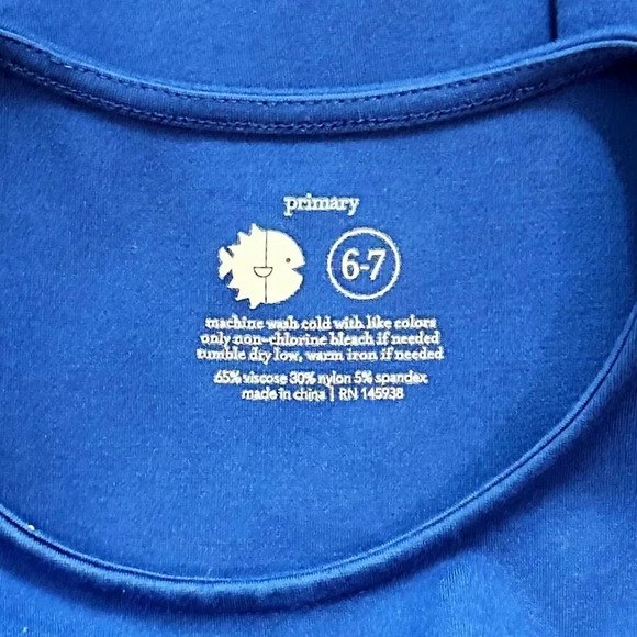 Primary | Stretch Pleated Tank Dress (6-7 yrs) 💙 - Picture 4 of 4